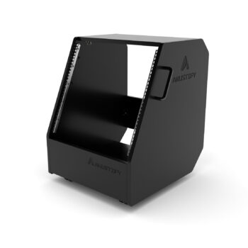 Detailed view of high-quality MDF material on Akustify Side BX Uno 10U rack cabinet